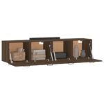 Armoires murales 2pcs Chêne brun 60x36,5x35cm Bois d'ingénierie – Image 2