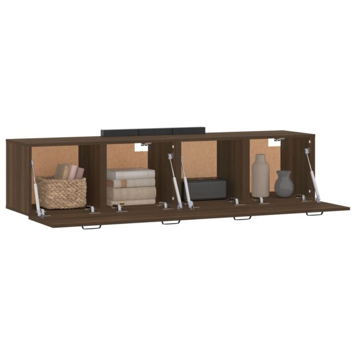 Armoires murales 2pcs Chêne brun 60x36,5x35cm Bois d'ingénierie – Image 2