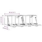 Armoires murales 2pcs Gris béton 80x35x36,5cm Bois d'ingénierie – Image 6