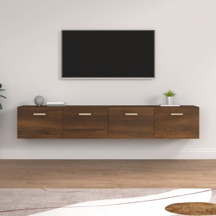 Armoires murales 2 pcs Chêne marron 100x36,5x35 cm – Image 1