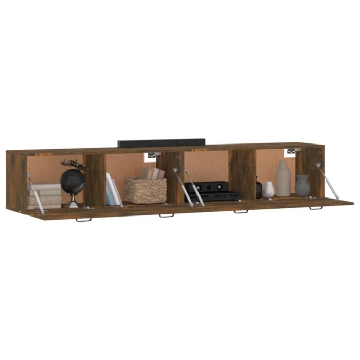 Armoires murales 2 pcs Chêne fumé 100x36,5x35 cm – Image 2