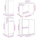 Meubles de salle de bain 5 pcs Chêne fumé Bois d'ingénierie – Image 10