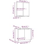 Ensemble d'armoires de salle de bain 2 pcs sonoma gris – Image 5