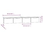 Armoires murales 2 pcs Noir 68x30x20 cm Bois d'ingénierie – Image 5
