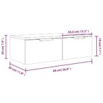 Armoires murales 2 pcs Gris béton 68x30x20 cm Bois d'ingénierie – Image 10