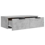 Armoires murales 2 pcs Gris béton 68x30x20 cm Bois d'ingénierie – Image 5
