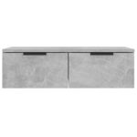 Armoires murales 2 pcs Gris béton 68x30x20 cm Bois d'ingénierie – Image 6