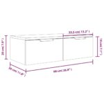 Armoires murales 2 pcs Chêne fumé 68x30x20 cm Bois d'ingénierie – Image 10