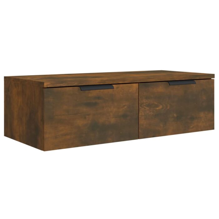 Armoires murales 2 pcs Chêne fumé 68x30x20 cm Bois d'ingénierie – Image 4