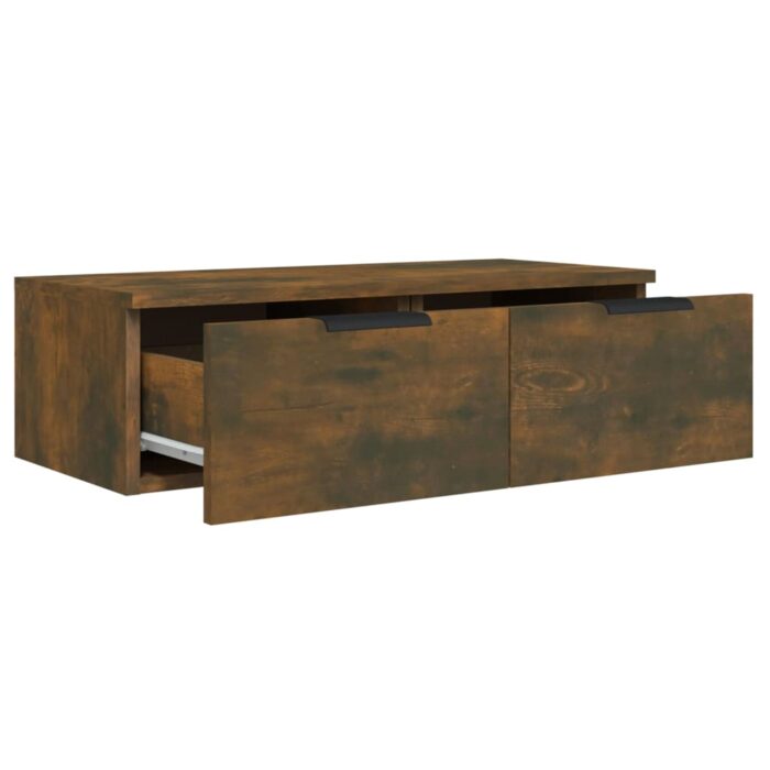 Armoires murales 2 pcs Chêne fumé 68x30x20 cm Bois d'ingénierie – Image 5