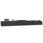 Armoires murales 2 pcs noir 102x30x20 cm bois d'ingénierie – Image 2