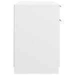 Bureau avec armoire latérale Blanc Bois d'ingénierie – Image 6