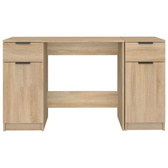 Bureau avec armoire latérale Chêne sonoma Bois d'ingénierie – Image 4