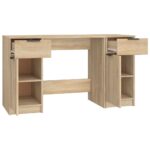 Bureau avec armoire latérale Chêne sonoma Bois d'ingénierie – Image 5