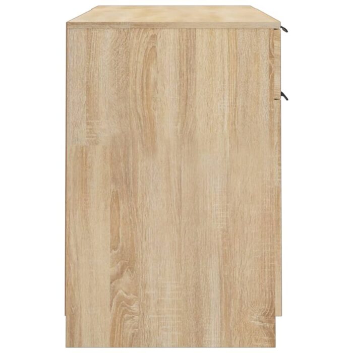 Bureau avec armoire latérale Chêne sonoma Bois d'ingénierie – Image 6