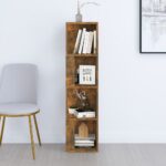 Armoire d'angle Chêne fumé 33x33x132 cm Bois d'ingénierie – Image 3