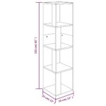 Armoire d'angle Chêne fumé 33x33x132 cm Bois d'ingénierie – Image 6