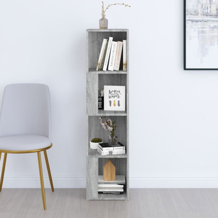 Armoire d'angle Sonoma gris 33x33x132 cm Bois d'ingénierie – Image 3