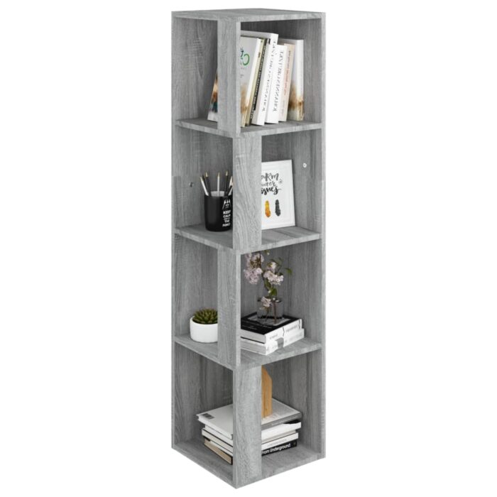 Armoire d'angle Sonoma gris 33x33x132 cm Bois d'ingénierie – Image 4