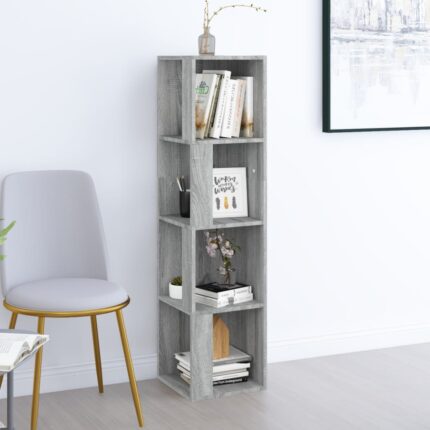 Armoire d'angle Sonoma gris 33x33x132 cm Bois d'ingénierie
