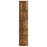 Armoire d'angle Chêne fumé 33x33x164,5 cm Bois d'ingénierie – Image 2