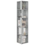 Armoire d'angle Sonoma gris 33x33x164,5 cm Bois d'ingénierie – Image 4