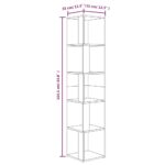 Armoire d'angle Sonoma gris 33x33x164,5 cm Bois d'ingénierie – Image 6