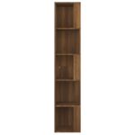 Armoire d'angle Chêne marron 33x33x164,5 cm Bois d'ingénierie – Image 2