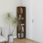 Armoire d'angle Chêne marron 33x33x164,5 cm Bois d'ingénierie – Image 3