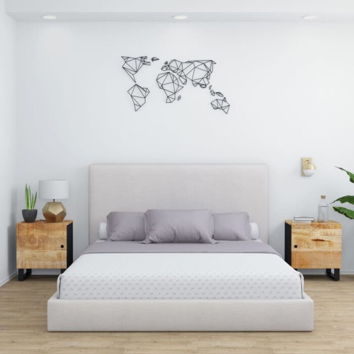 Tables de chevet 2 pcs 40x33x46 cm Bois de manguier solide – Image 1