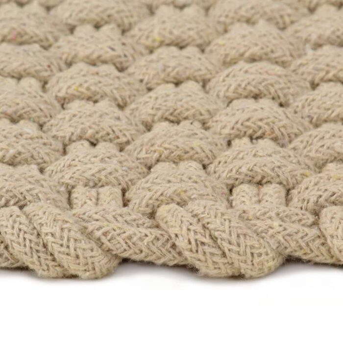 Tapis rectangulaire Naturel 160x230 cm Coton – Image 2