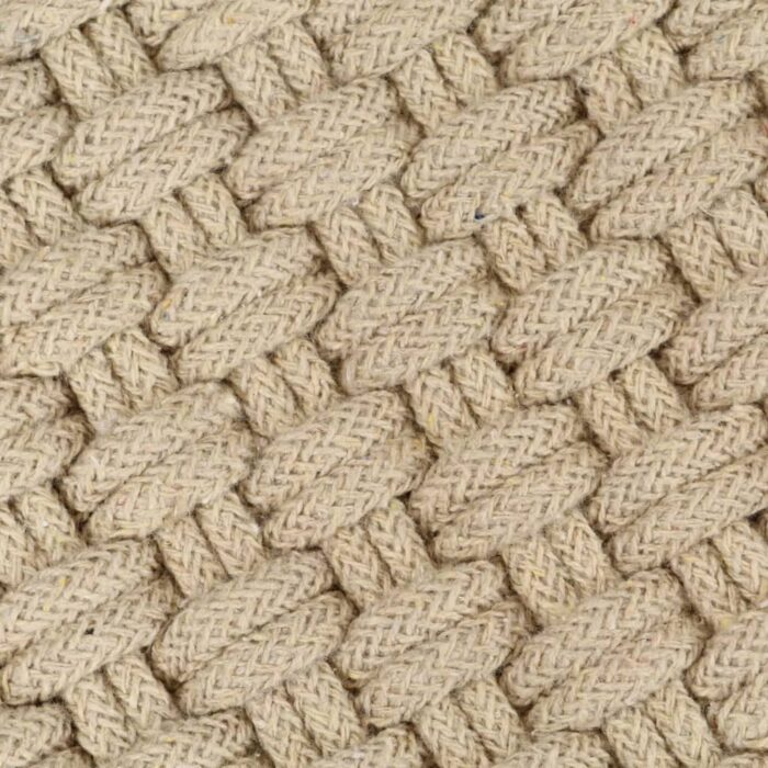 Tapis rectangulaire Naturel 160x230 cm Coton – Image 4