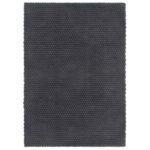 Tapis rectangulaire Anthracite 160x230 cm Coton