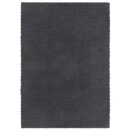 Tapis rectangulaire Anthracite 160x230 cm Coton