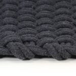 Tapis rectangulaire Anthracite 160x230 cm Coton – Image 2