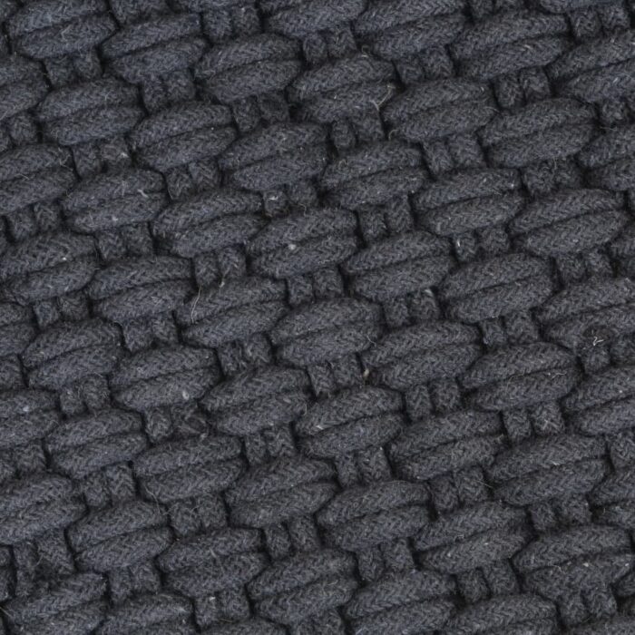 Tapis rectangulaire Anthracite 160x230 cm Coton – Image 4