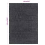 Tapis rectangulaire Anthracite 160x230 cm Coton – Image 5