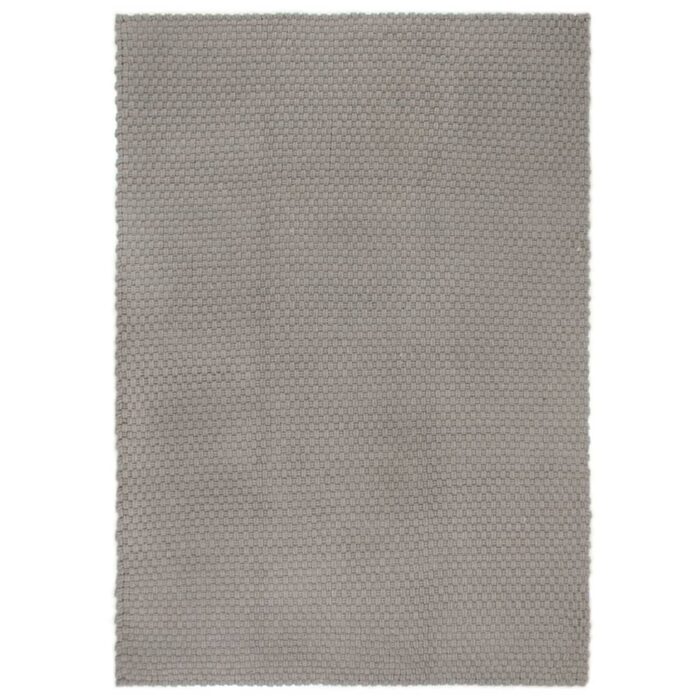 Tapis rectangulaire Gris 120x180 cm Coton – Image 1