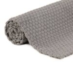 Tapis rectangulaire Gris 120x180 cm Coton – Image 3