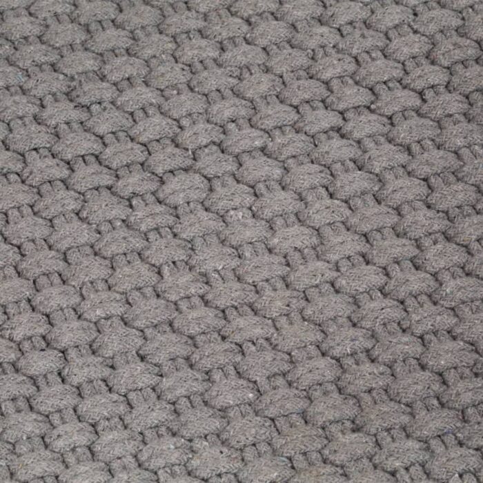Tapis rectangulaire Gris 120x180 cm Coton – Image 4