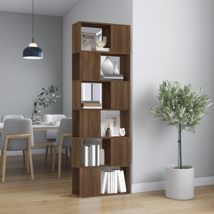 Bibliothèque/Séparateur de pièce Chêne marron 60x24x186 cm – Image 1
