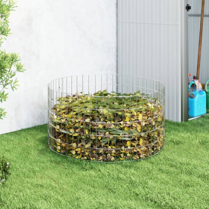 Composteur de jardin Ø100x50 cm Acier galvanisé – Image 1