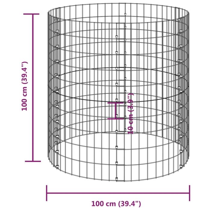 Composteur de jardin Ø100x100 cm Acier galvanisé – Image 4