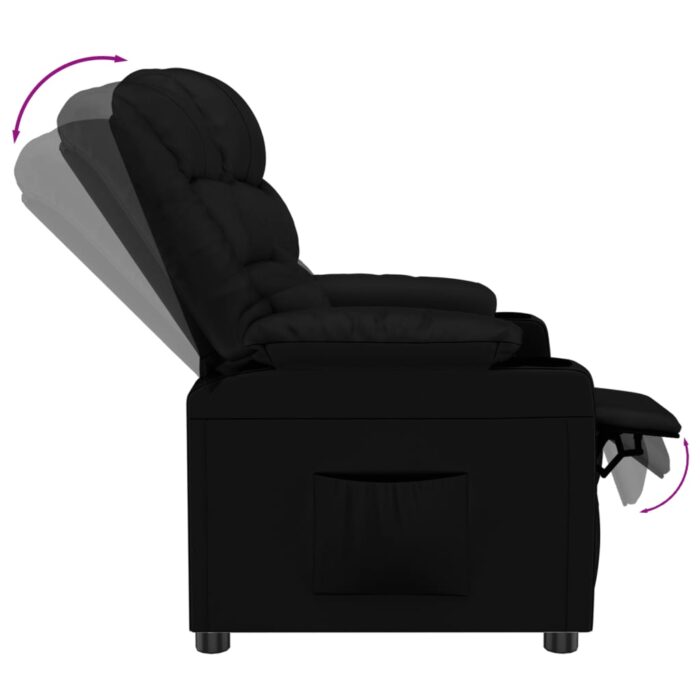 Fauteuil inclinable Noir Similicuir – Image 4