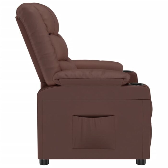 Fauteuil inclinable Marron Similicuir – Image 2