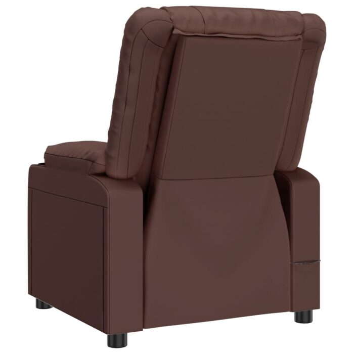 Fauteuil inclinable Marron Similicuir – Image 3