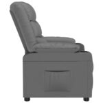 Fauteuil inclinable Gris Similicuir – Image 2