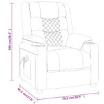 Fauteuil inclinable Gris Similicuir – Image 7
