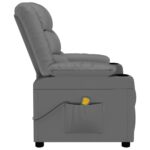 Fauteuil de massage Gris Similicuir – Image 2