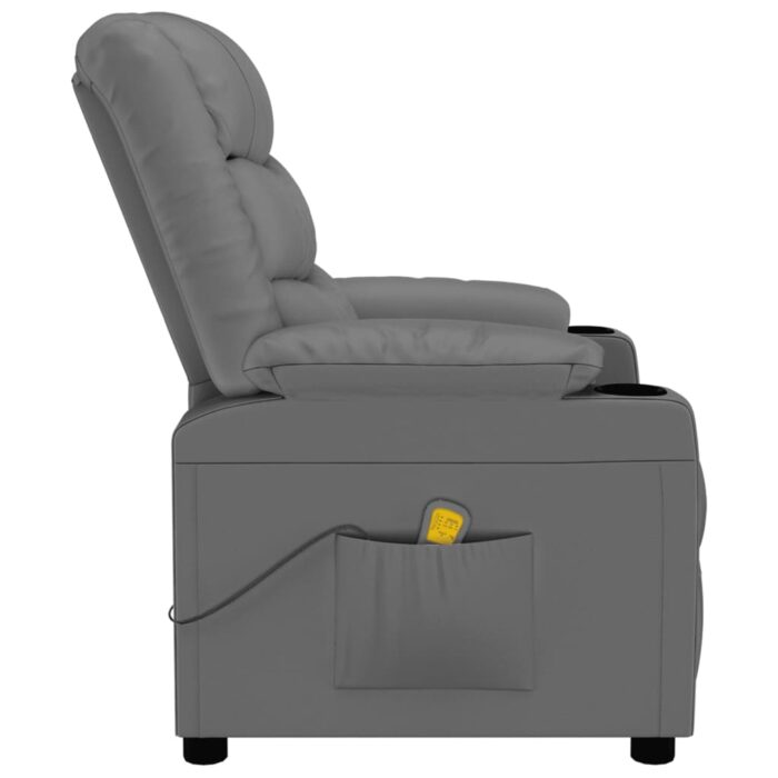 Fauteuil de massage Gris Similicuir – Image 2